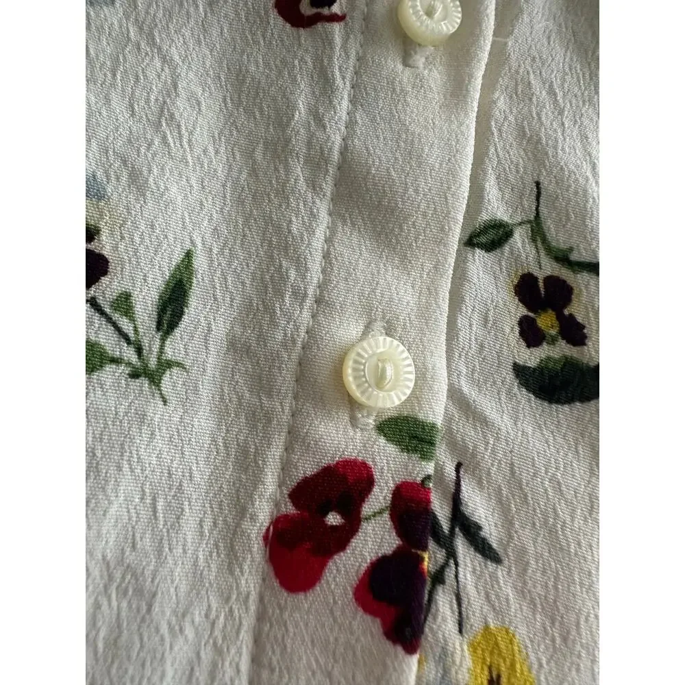 Gap x DOEN Girls Floral Button Up Shirt XL